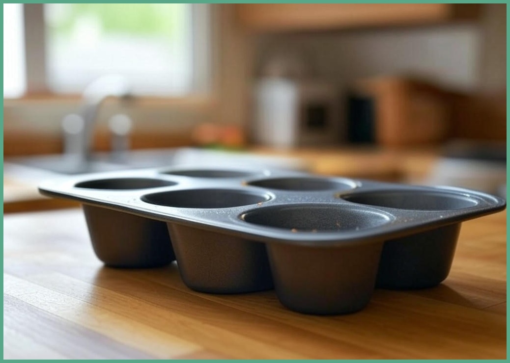 머핀틀 6구 양면코팅 미니오븐용 머핀팬, 1개