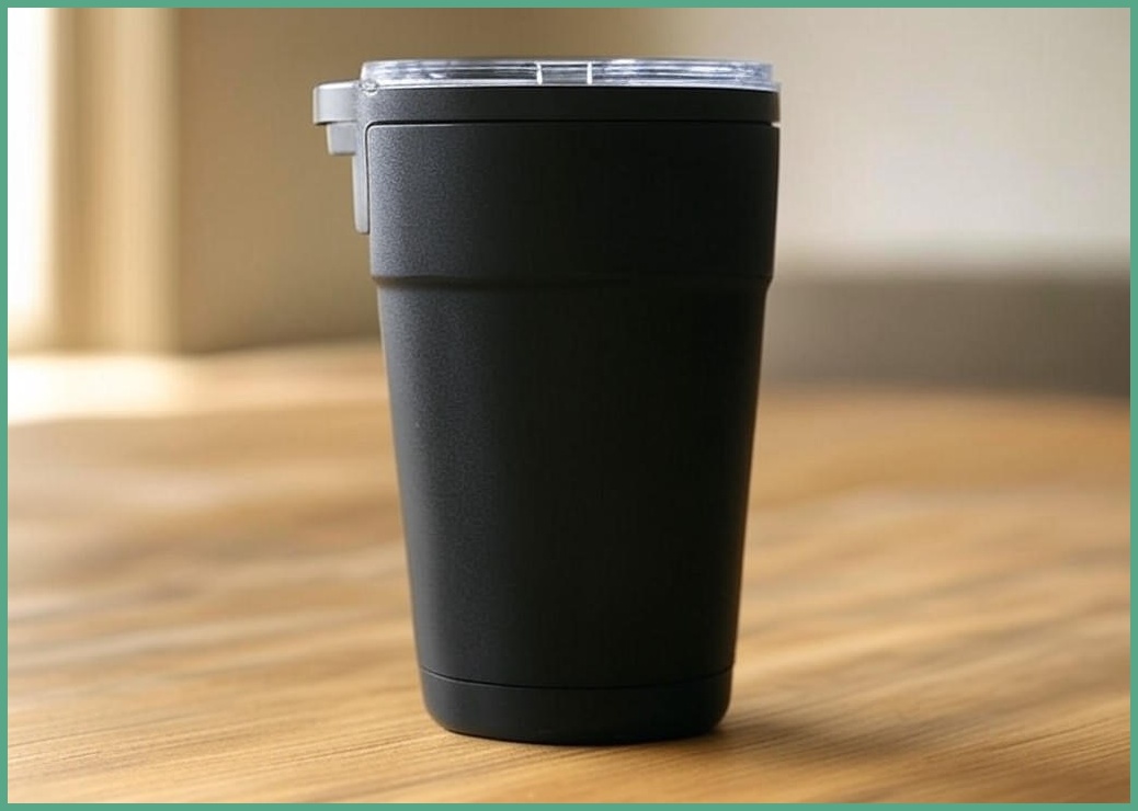 텀블락 스포티 핸들 텀블러, 블랙, 500ml, 1개